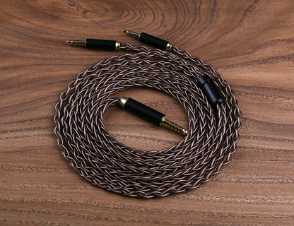 OPENHEART Kingwood 8 Core Litz OCC Headphone Cable 1 to 2 jack dual 3.5/2.5/4.4mm/XLR Pure copper Balanced Replacement Cable