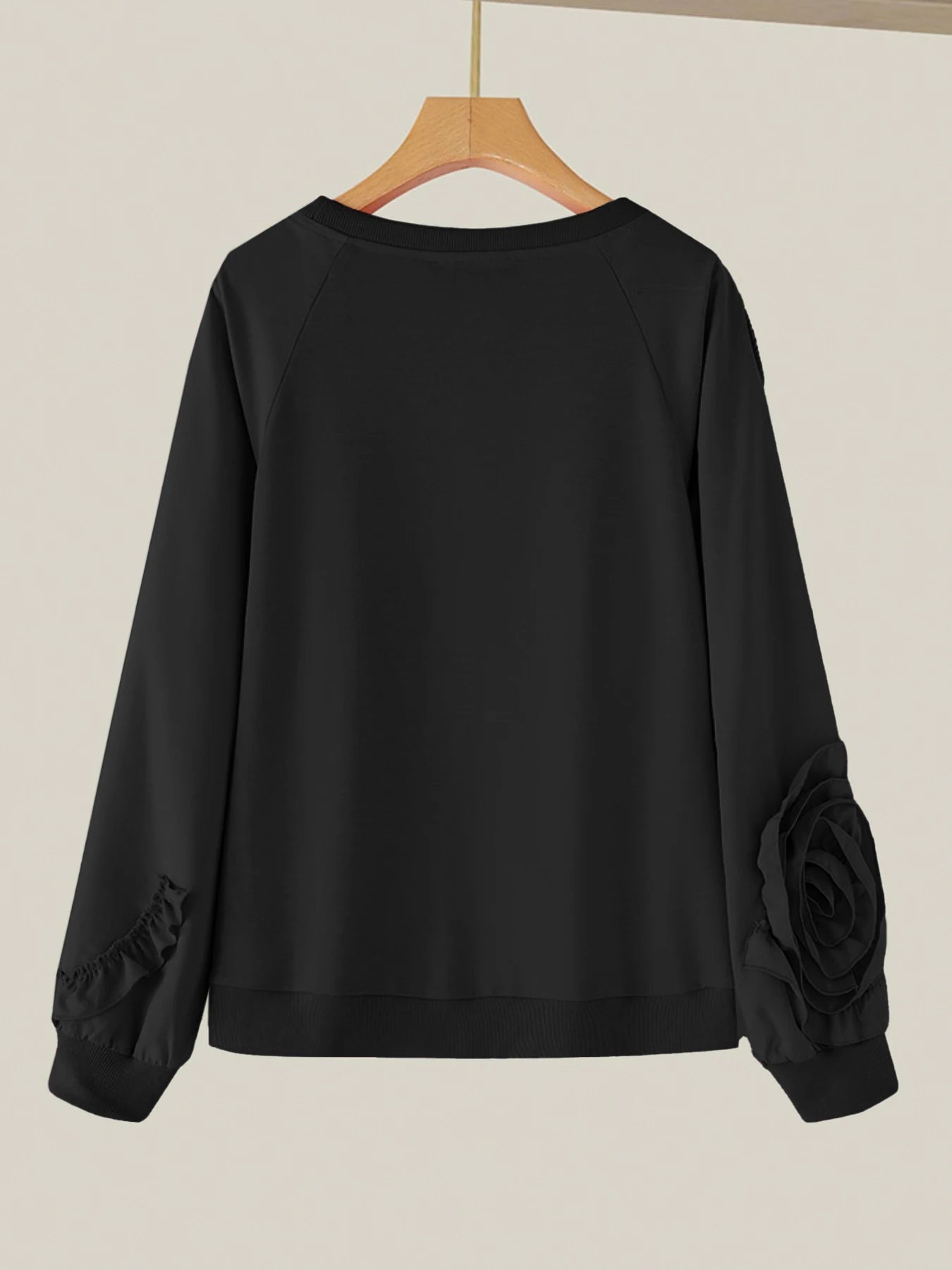 ZANZEA Plus Größe Frauen Solide Sweatshirts Herbst Rüschen Nähte Tops Vintage Oansatz Lässige Mode Lange Puff Sleeve Pullover.