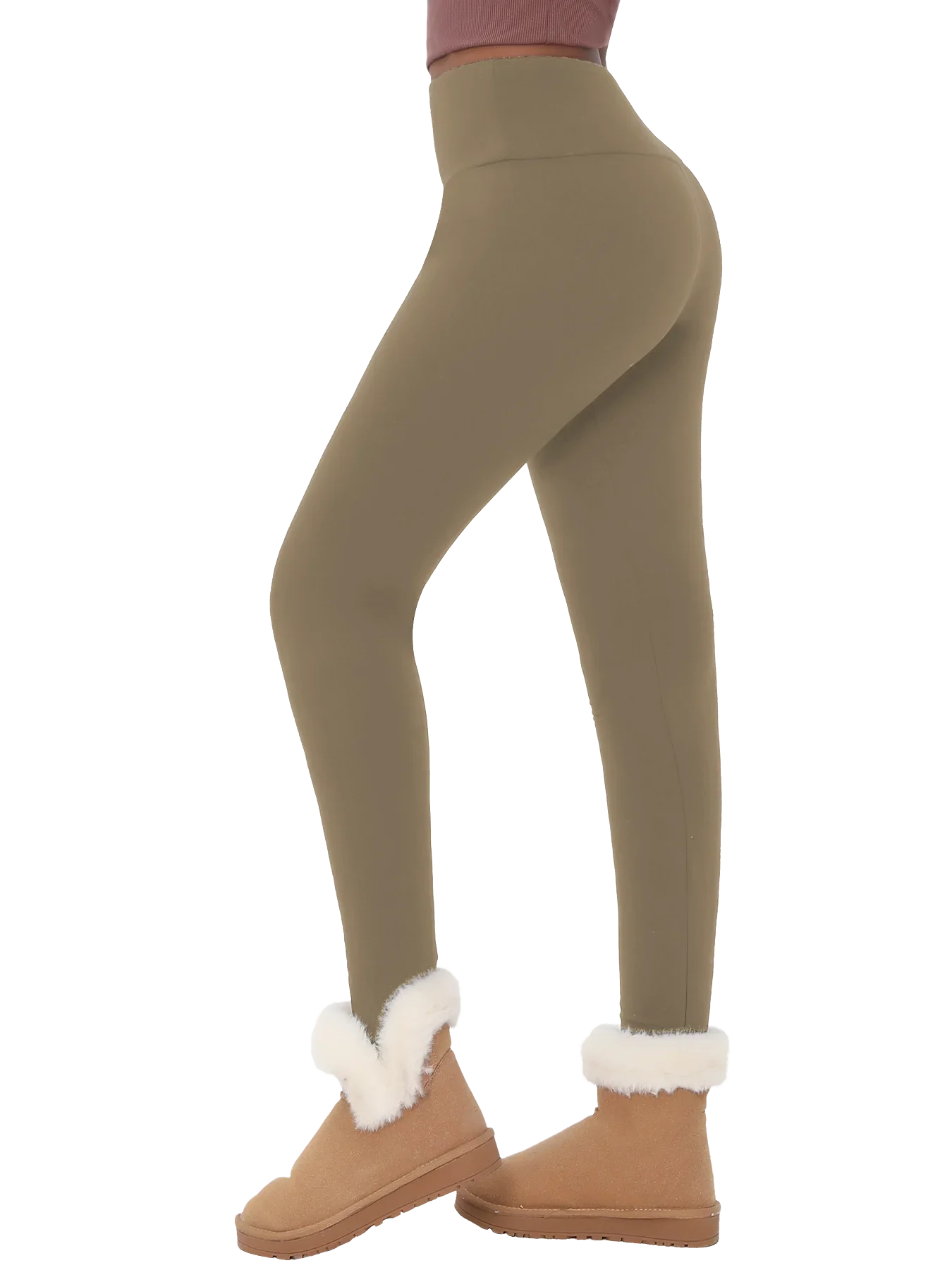 Womens Thermal Fleece Lined High Waisted Leggings. Workout Winter Warm Thick Tights Soft Yoga Pants