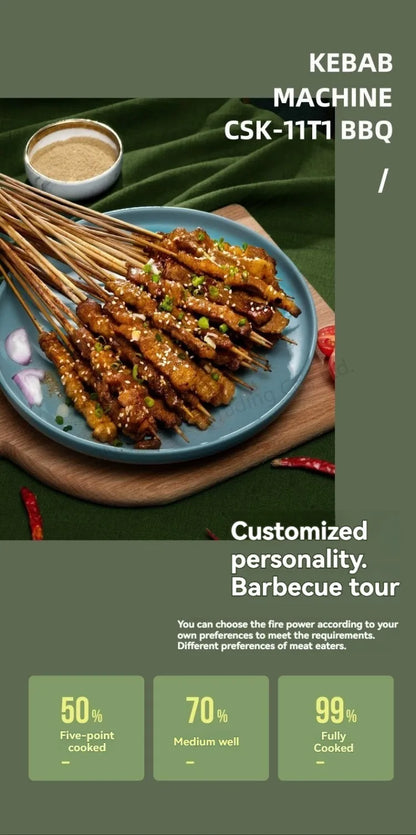 Non-smoking Automatic Rotating Household Electric Barbecue Oven Large Capacity Camping Multi-function.