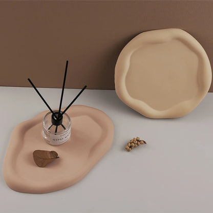 Creative Irregular Cloud Tray Silicone Mold Diy Oval Round Plaster Concrete Jewelry Storage Tray Home Decoration Casting Mold.