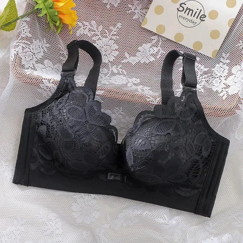 Thickened Extra Thick 12cm Small Chest Flat Chest Gathered Bra No Steel Ring Extra Thick 8cm Bra Closed Breast Sexy.