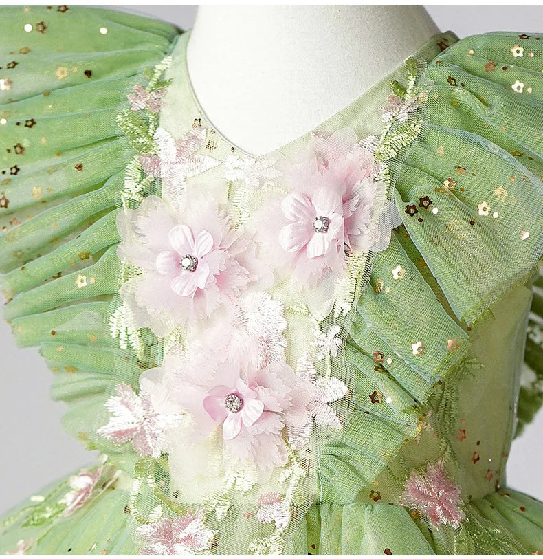 Kind Mädchen Urlaub Kleidung Party kleid für Mädchen Kinder Sommerkleider mit Blumen Kleid.