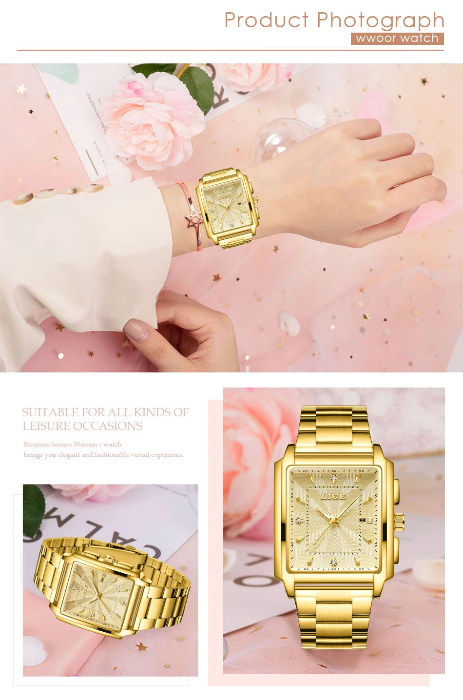 LIGE Fashion Waterproof Watch For Women Top Brand Luxury Women Watch Casual Sport Date Women's Quartz Wristwatches Montre Femme.