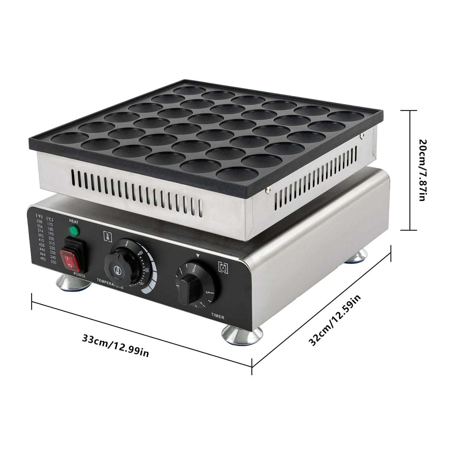 36-Hole Pancake Machine Non-stick 220V Electric Waffle Machine Mini Pancake Machine with Non-Stick Coating XM-2111.