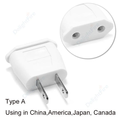US-Elektrostecker-Adapter, europäisch, EU auf US, Amerika, China, CN, Kanada, CA, Reiseadapter, 2-poliger Stecker, Typ A, Konverter, Netzteil