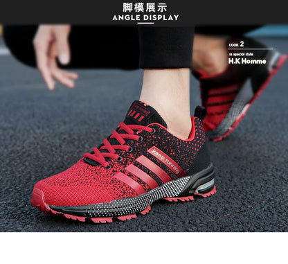 New fashionable plus-size men's casual sports shoes, walking and running shoes, tennis vulcanized men's shoes