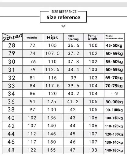 Plus Size Jeans Men's Autumn Loose-Fit Straight-Leg Casual Denim Pants Elastic Waist Wide-Leg Design For Plus Size Men.