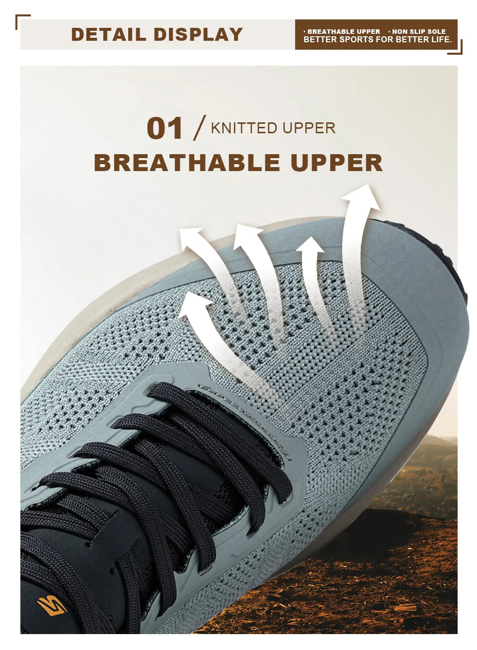 Baasploa Männer Wanderschuhe Komfort Tragen Beständig Outdoor Schuhe Männer Atmungsaktives Mesh Casual Turnschuhe Klettern Nicht-Slip Spitze Up.