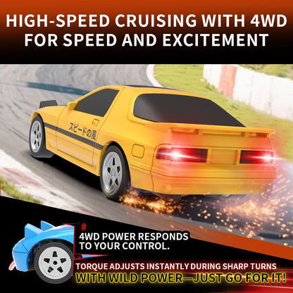 1:43 2.4G 4WD RC Drift Car with Gyroscope Fullly Proportion Remote Control Car JJRC C8827 Mini Racing Car Model Boy Toy Gift.