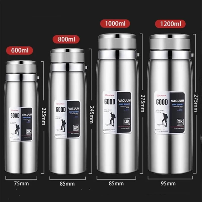 600ML/1000ML/1500ML Double Stainless Steel 316 Thermal Flask With Filter Portable Coffee Tea Thermal Bottle Travel Tumbler.