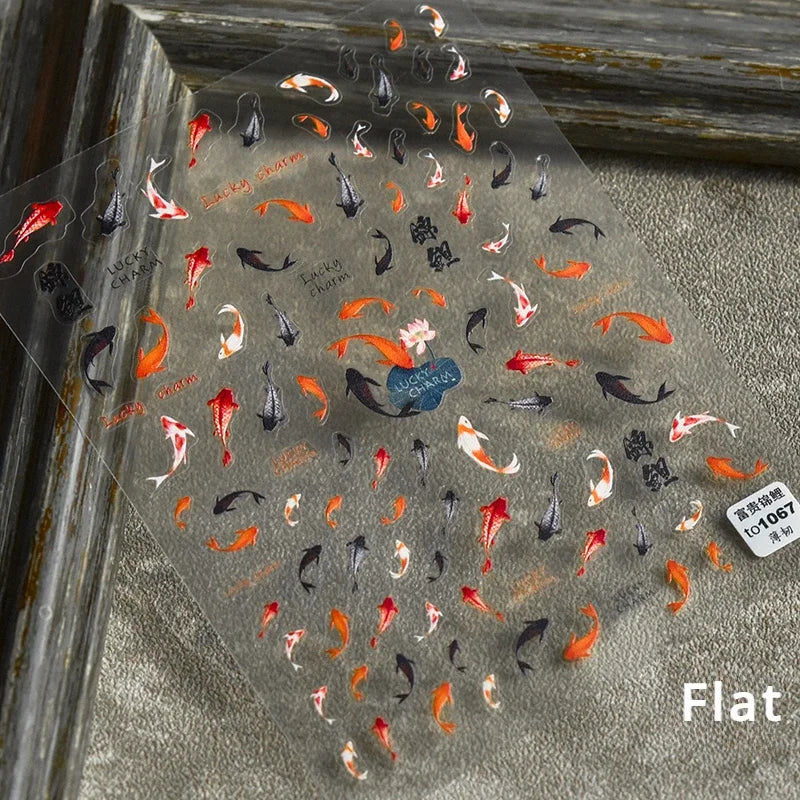 Ocean Theme 5D Nail Sticker Summer Beach Seashells Starfish Conch Scallop Shell Coral Self Adhesive Decoration Manicure Decal