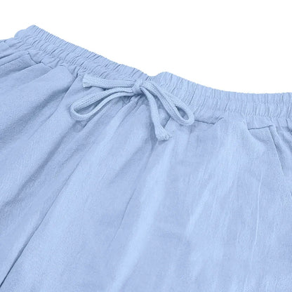 Frühling Sommer Dünne männer Casual Leinen Hosen Strand Stil Kordelzug Gerade Bein Lange Hosen Hochwertige Bequeme Passform