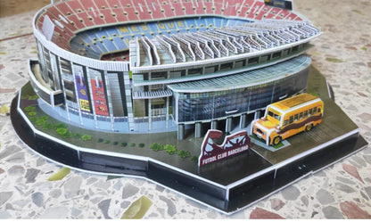 3D Football Stadium Puzzle Paper Model Architecture Kit Adult Kids Craft Building Toy Home Decor Gift Jigsaw Collectible Play.