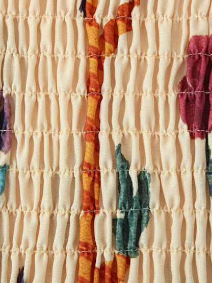 2025 herbst Frau Elegante O Neck A-Line Maxi Kleid Sommer Vintage Elegante Chic Frauen Elastische Büste Kleid Drucken Lange Plissee kleid.