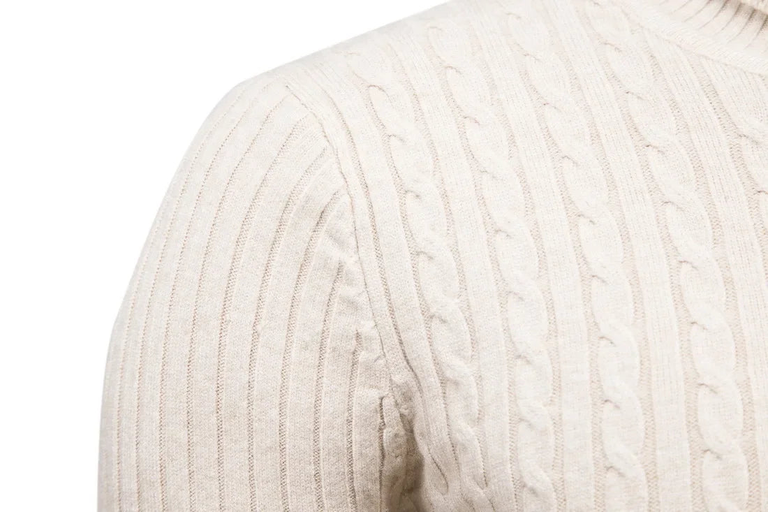 New Men's Turtleneck Sweater Solid Color High Neck Pullover Knitted Sweaters Casual Elastic Sweatwear Mens Fall Winter.