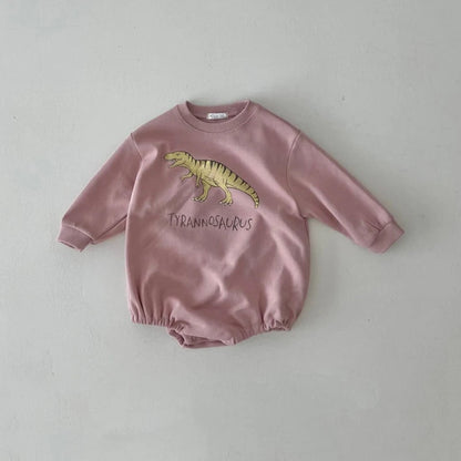Baby Original Dinosaurier Sweatshirt Strampler 2022 Koreanische Herbst Baby Bodys Kleinkind Ein Stück Kleinkind Jungen Bodys Mädchen Outfits.