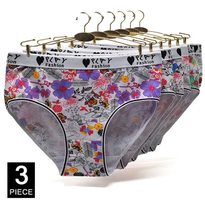 Women Briefs Cotton Panties Plus Size Underwear Woman Knickers Lady Lingerie Girl intimate Large 3 Pieces/lot.