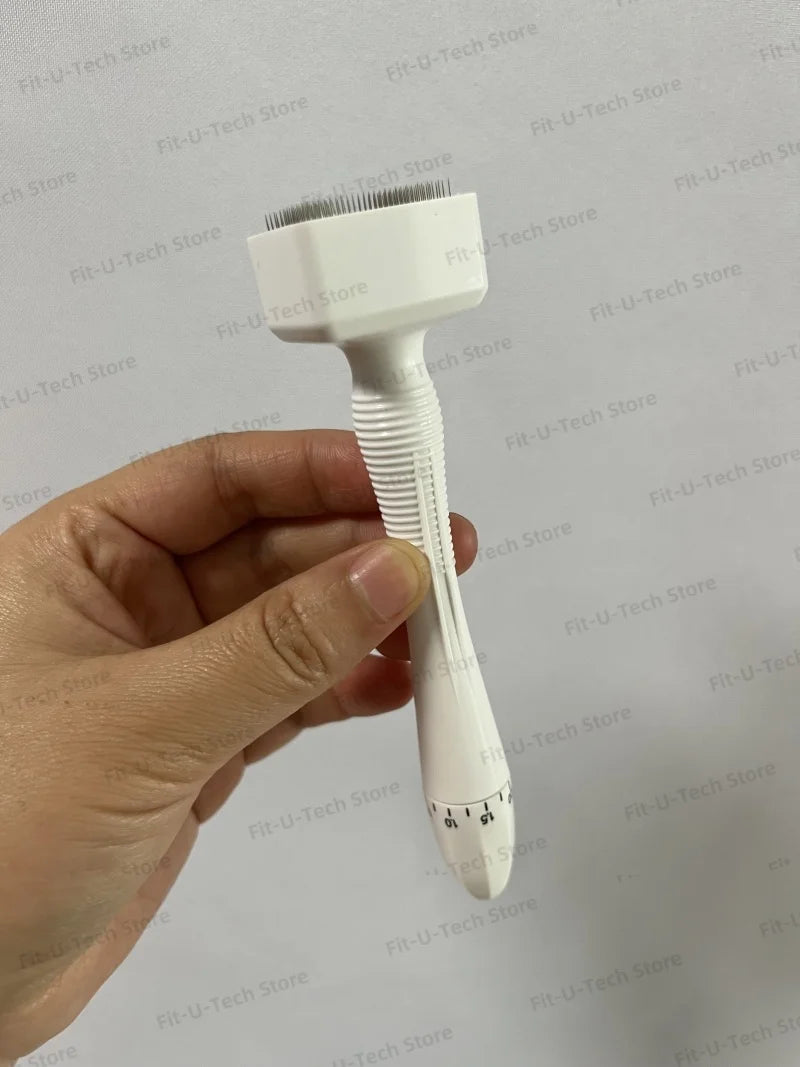 140 needles adjustable titanium derma stamp microneedling face roller massager skin care beard growth scalp hair factory sale.