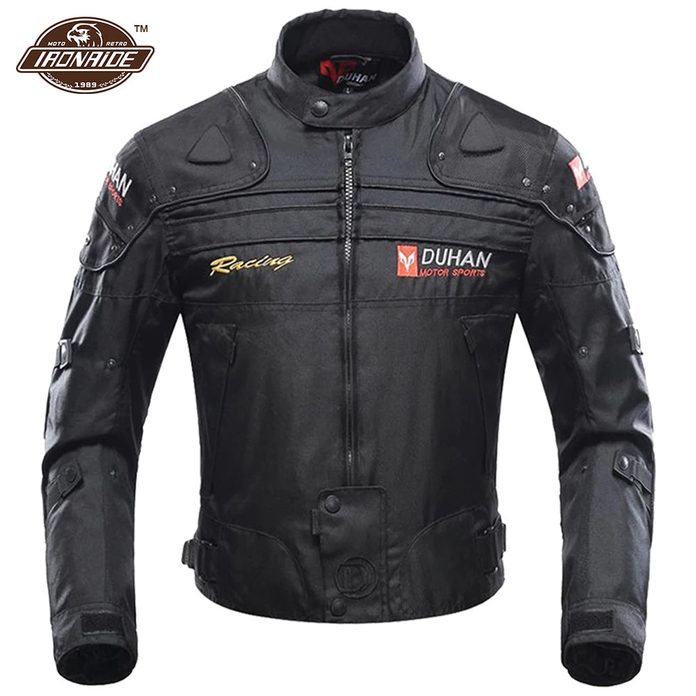 DUHAN Windproof Motocross Jacket Motorcycle Pants Men Motorcycle Jacket Wear-resistant Body Armor Moto Clothing For Winter.