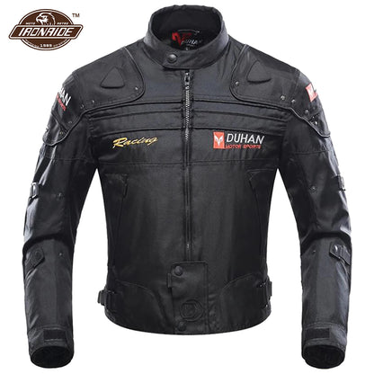 DUHAN Windproof Motocross Jacket Motorcycle Pants Men Motorcycle Jacket Wear-resistant Body Armor Moto Clothing For Winter.