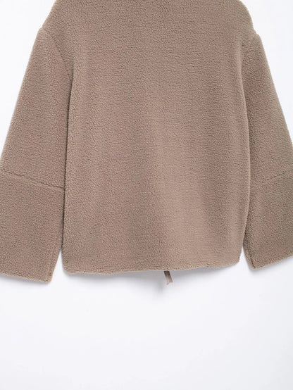 Winter Fleece frauen Mantel Zipper Stehkragen Lose Verdickt Mantel frauen Herbst Warme Neue Casual Trendy frauen Mantel