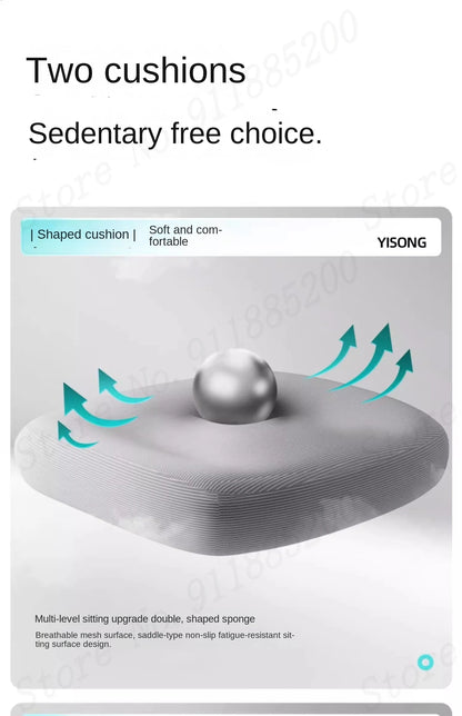 Ergonomischer Computerstuhl, Heimbüro, Lordosenstütze, Gaming-Stuhl, Liegestuhl aus Latex, atmungsaktives Mesh, 4D-verstellbare Armlehne