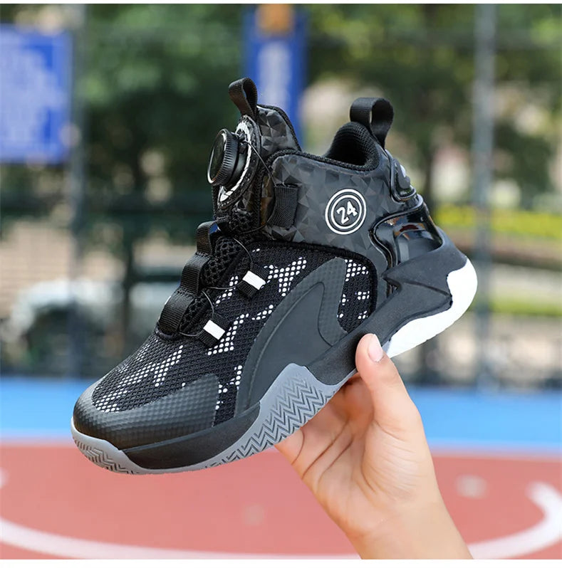 Kids Basketball Shoes Boys Sneakers Non-slip Child Trainer Basket Shoes Outdoor Children Sport Shoes