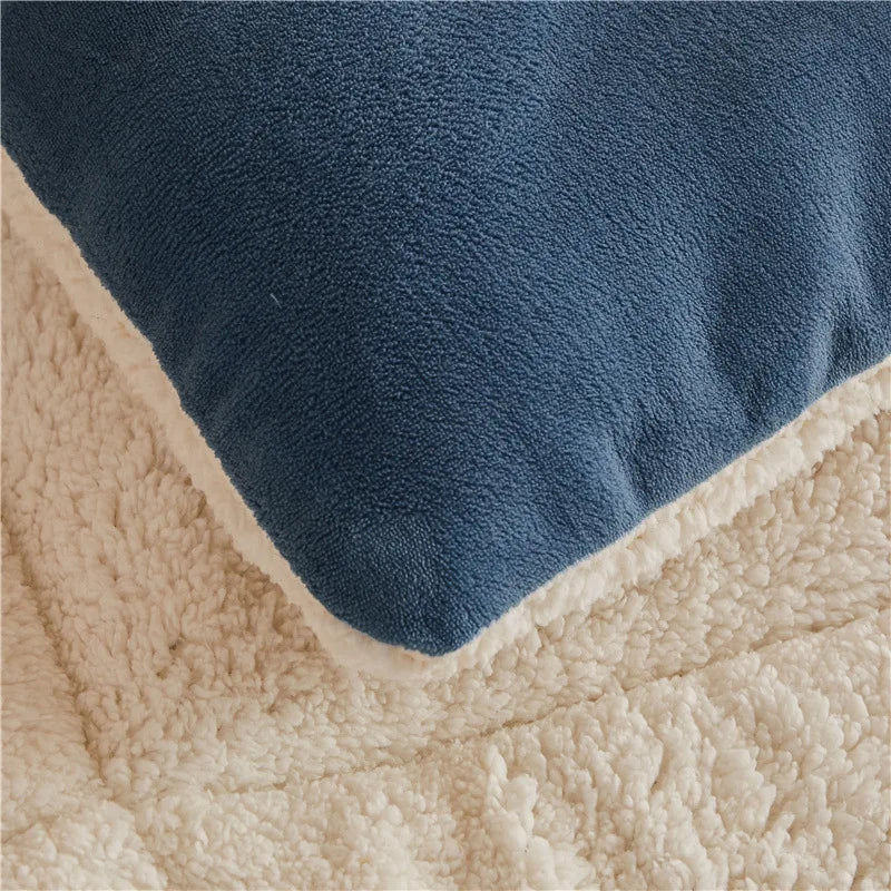Winter Bedding Thick Quilt Blanket Thickened Warm Flannel Fleece Comforter for Cold Nights Set Bed Duvets Quilts the Blankets.