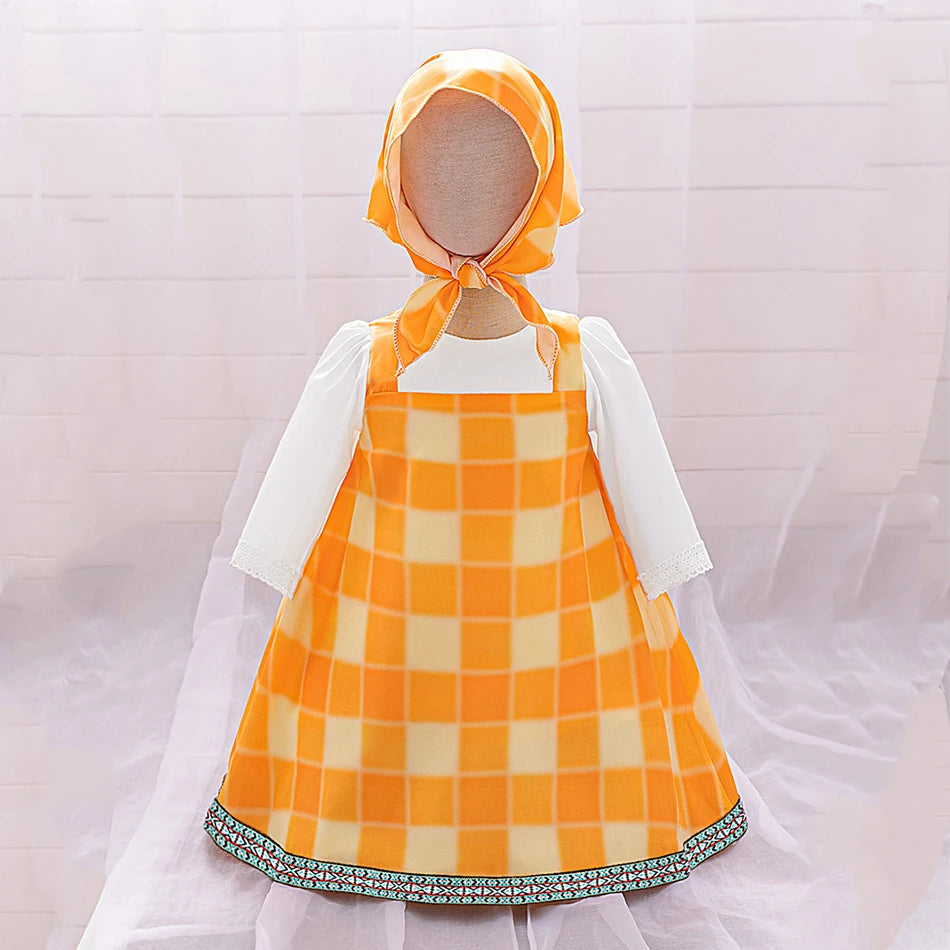 Mädchen Martha Cosplay Prinzessin Kleid Kleinkind Cartoon Bär Bühne Leistung Kleidung Kinder Karneval Party Maskerade Kleidung