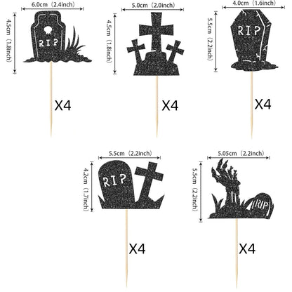 Halloween-Kuchenaufsatz, Geisterhandschloss, Spinnennetz, Kinder, alles Gute zum Geburtstag, Hochzeit, Party, Babyparty, Backen, Kuchen, Dessert, DIY-Dekoration.