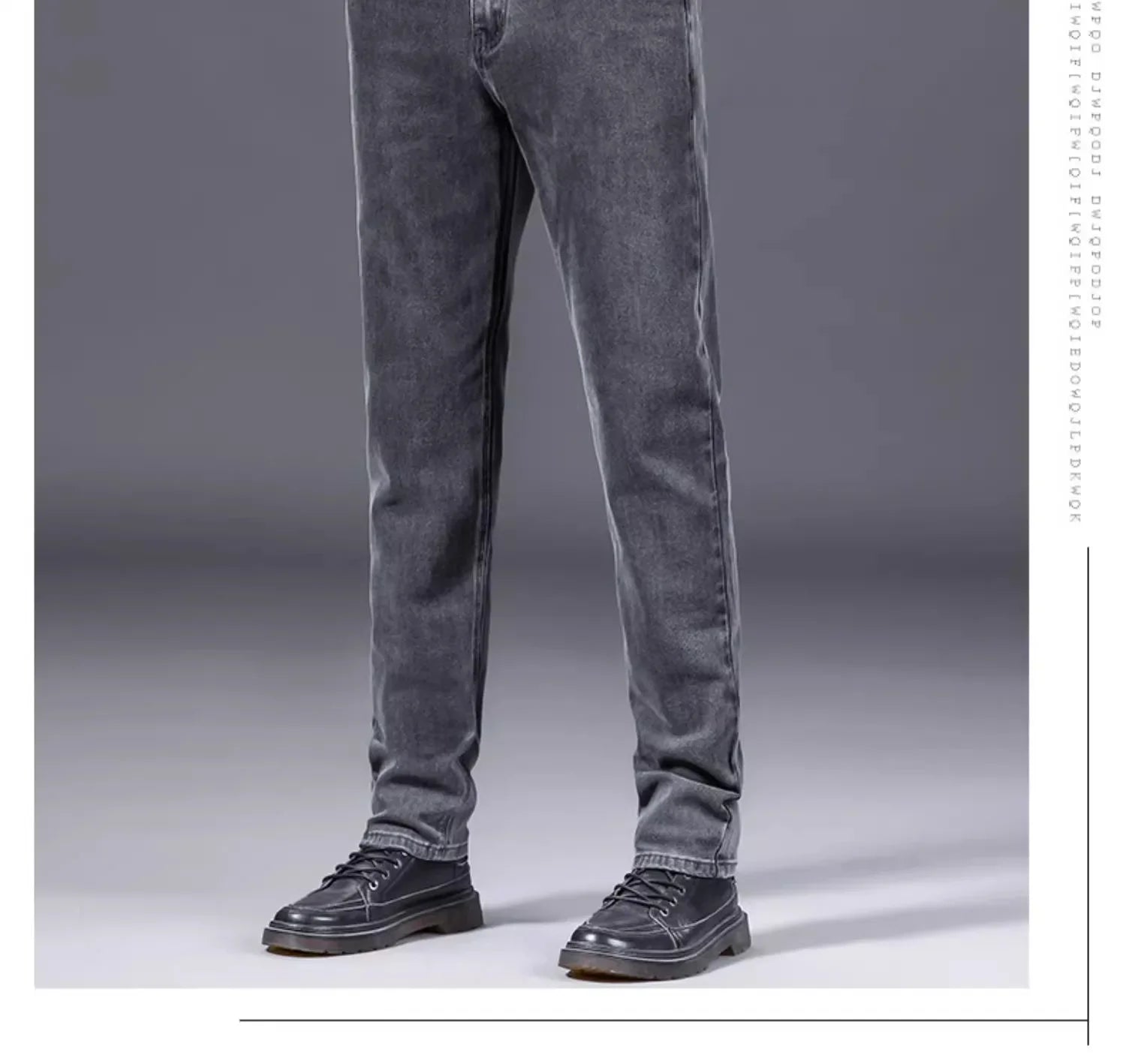 Fashionable Casual Men's Jeans Slim Straight Long Pants Versatile Spring Autumn Winter New Style High Waist Trousers.