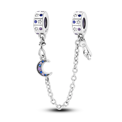 Silver Clasp 925 Sterling Silver CZ pave Clip Charms Daisy Beads Stopper Safety Chain fit Original Bangle Bracelet Jewelry Clip