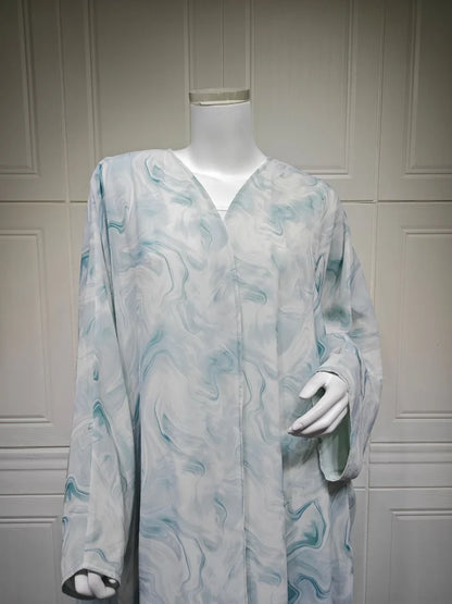 Ramadan Open Modest Kimono Abaya Damen Dubai Muslim With Hijab Islam Women Caftan Moroccan Kebaya Kaftan Robe Femme Musulmane.