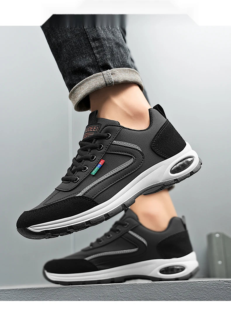 Men's Trendy Sports Shoes Lightweight Breathable Modern Non Slip Shoes Suede Detailing Outdoor Stylish Daily Wear Men Sneakers.