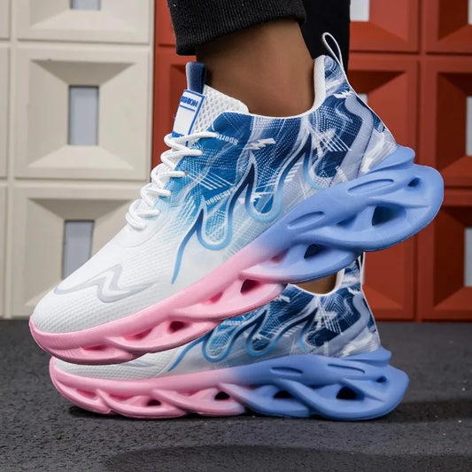 Unisex Running Shoes Men Women Lightweight Mesh Breathable Comfortable Flat Soft Tennis Shoes Summer Lace-up Sneakers Man.