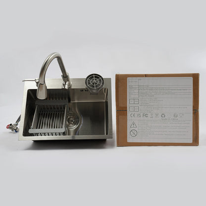 Stainless Steel Multifunctional Sink With Faucet Kitchen Sink Under Table Sink Large Sink