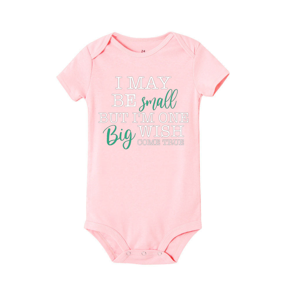 I May Be Amall But I'm One Big Wish Come Ture Baby Strampler Neugeborenen Body Kurzarm Overall IVF Success NICU Babykleidung.