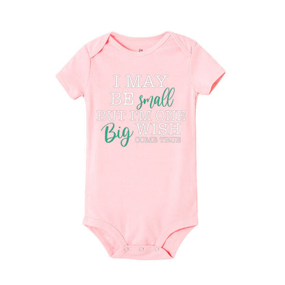 I May Be Amall But I'm One Big Wish Come Ture Baby Strampler Neugeborenen Body Kurzarm Overall IVF Success NICU Babykleidung.