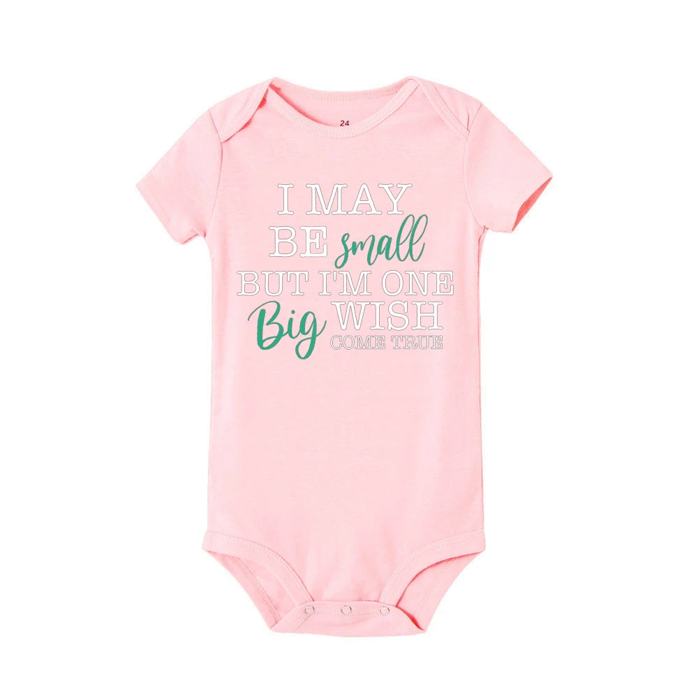 I May Be Amall But I'm One Big Wish Come Ture Baby Strampler Neugeborenen Body Kurzarm Overall IVF Success NICU Babykleidung.
