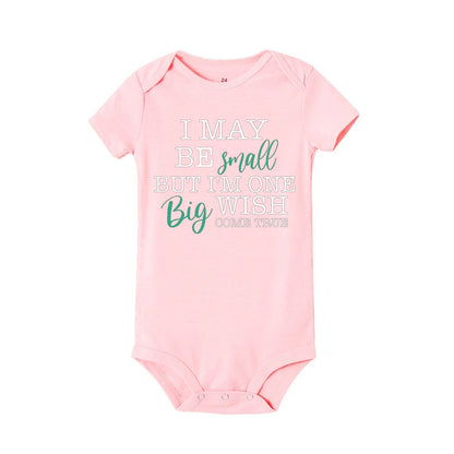 I May Be Amall But I'm One Big Wish Come Ture Baby Strampler Neugeborenen Body Kurzarm Overall IVF Success NICU Babykleidung.