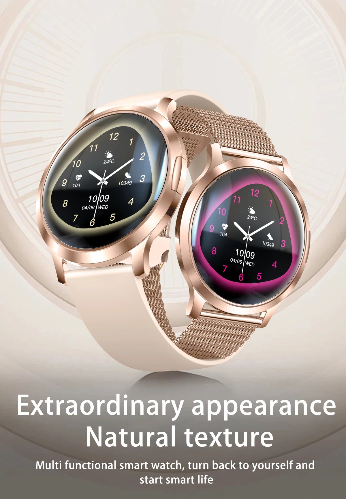 2025 New Smart Watch For Women AMOLED Screen Watches IP68 Waterproof Heart Rate Monitor Ladies Call Smart watch For Android ios.