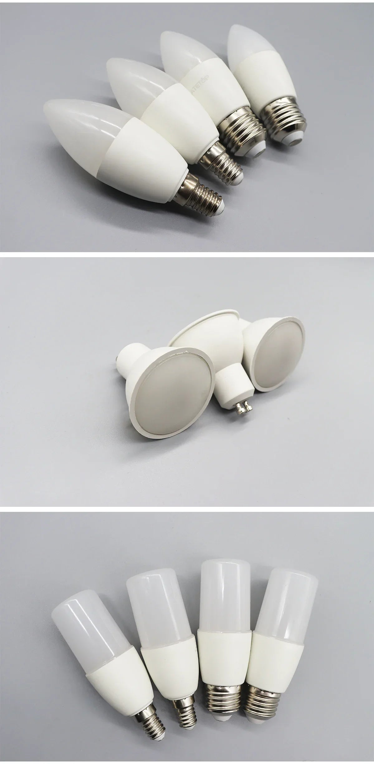 8PCS Led-lampe E27 B22 E14 220V GU10 Spot Licht 9W LED Glühlampe Retro Edison Vintage lampe AC 220V 110V Glas Lampen für Zuhause.