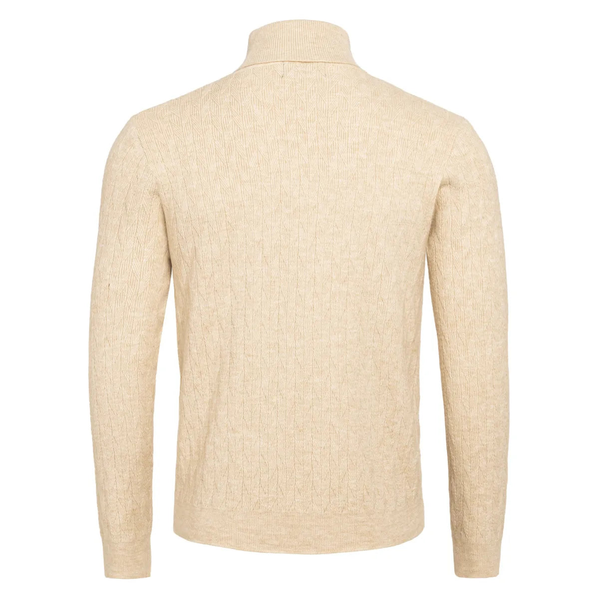 VOBOOM Men's Casual Slim Fit Basic Tops Knitted Lightweight Crewneck Twist Sweaters Turtleneck Pullover Sweater.