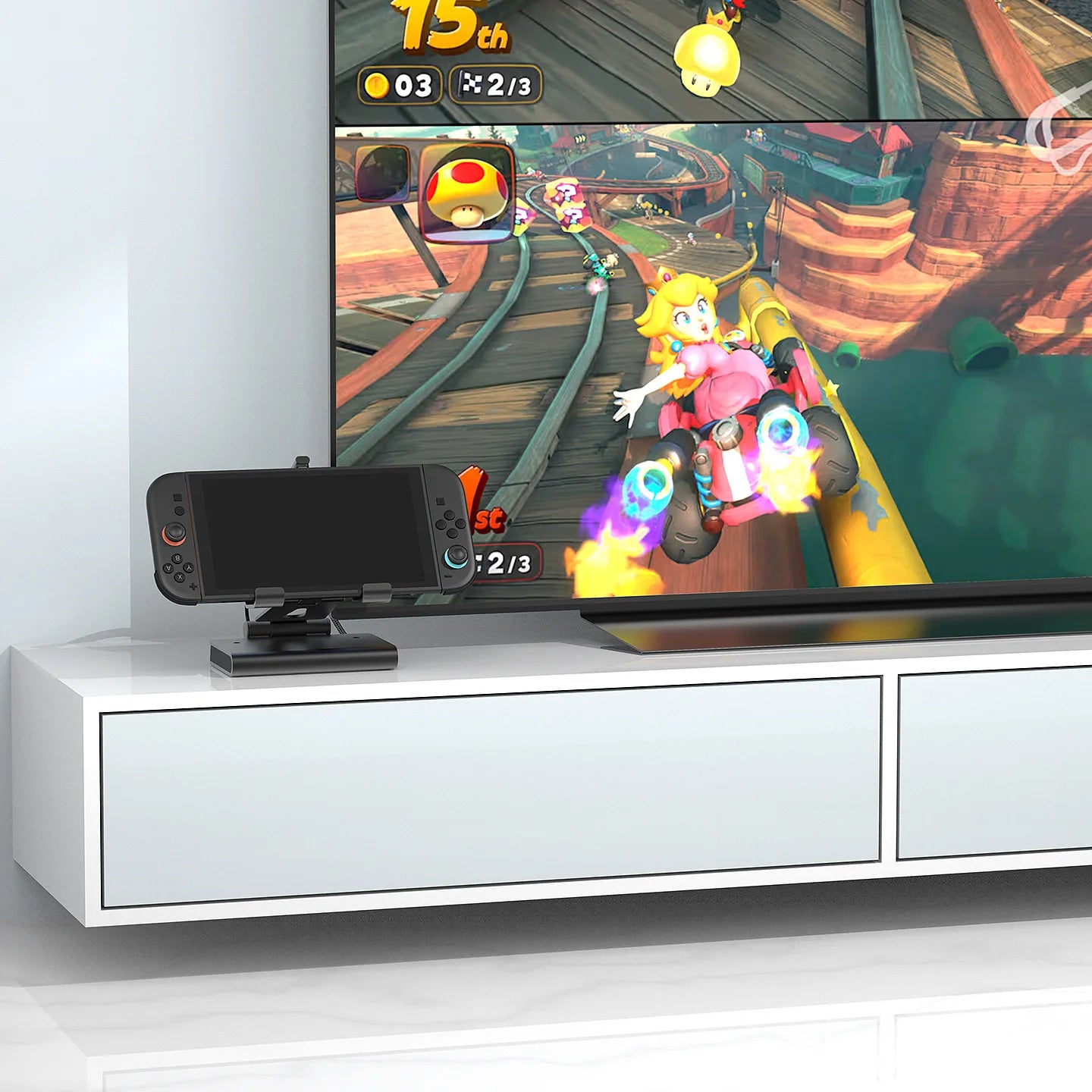 6 In 1 Rgb Dual Fans Docking Station for Rog Ally Steamdeck Game Console Dock Adjustable Height Dock Bracket with Hdmi 4K 60Hz.