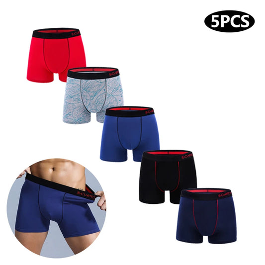 5Pcs Schlüpfer der Männer Baumwolle Boxer Sexy Mann Boxer Unterwäsche Shorts Viele Männliche Boxershorts Set Familie Unterhose Marken