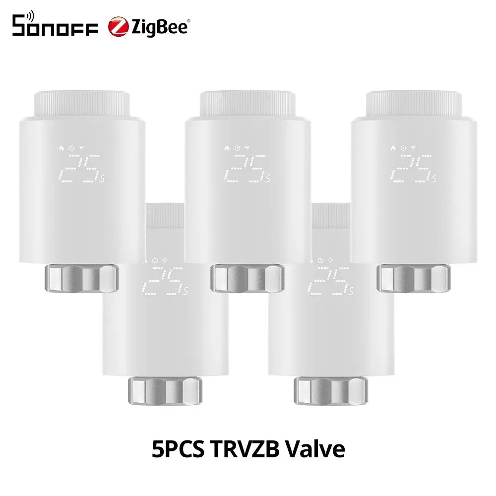 SONOFF TRVZB Zigbee Thermostatic Radiator Valve Smart Home Heating Froest Protection Remote Group Control via eWeLink Alexa