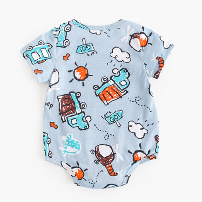 Sanlutoz Kurzarm Baby Jungen Mädchen Sommer Bodys Baumwolle Kleinkinder Kleidung Onesies Niedlichen Cartoon Druck