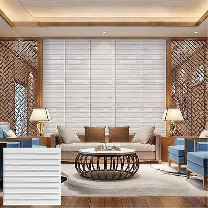 12/20/30pcs 3D pvc wall panels for indoor wall decoration, for living room hall bedroom hotel office,including tape