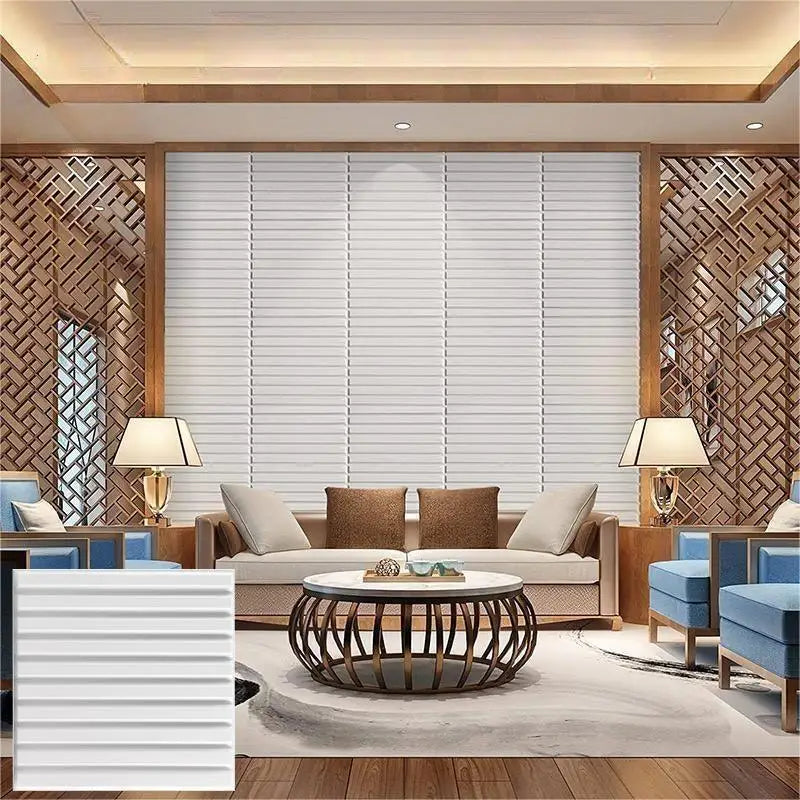 12/20/30pcs 3D pvc wall panels for indoor wall decoration, for living room hall bedroom hotel office,including tape